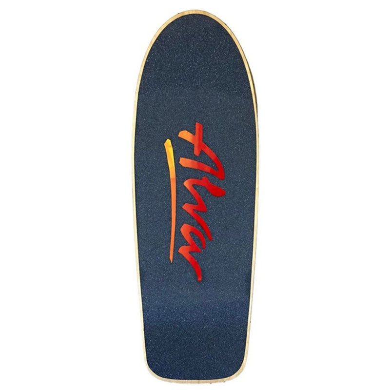 ALVA 10.5" x 30.5" OG Logo BLACK/SILVER RED Splatter Skateboard Deck