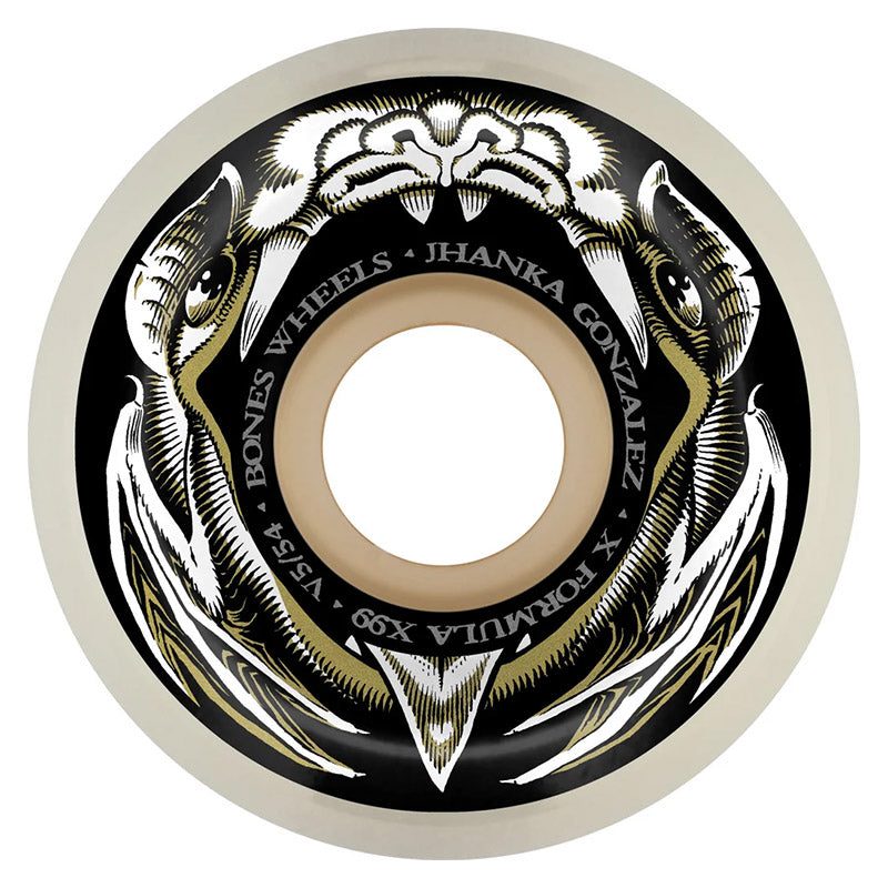 Bones X-Formula Jhanka Night Flight Side Cut V5 99A 54mm Skateboard Wheels 4pk
