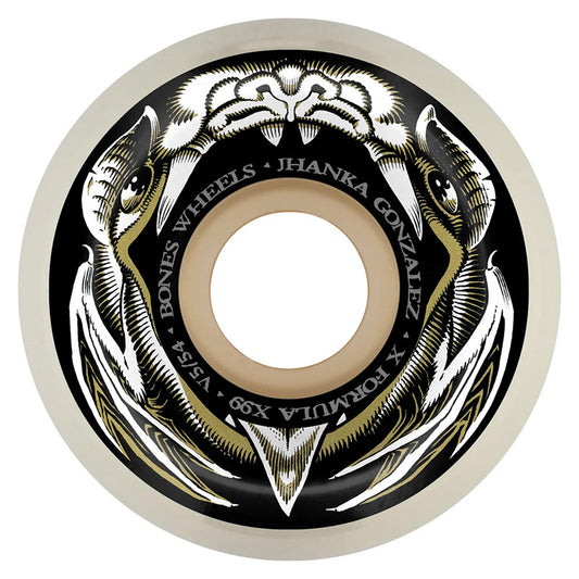 Bones X-Formula Jhanka Night Flight Side Cut V5 99A 54mm Skateboard Wheels 4pk