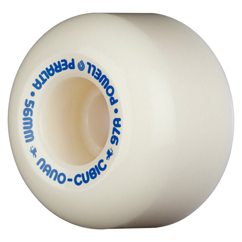 Powell Peralta Nano-Cubic 97A - Asymmetrical Shape - Wide Ride Patch - Offset Bearing - 56mm x 37mm 93A Skateboard Wheels 4pk
