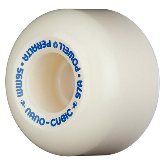 Powell Peralta Nano-Cubic 97A - Asymmetrical Shape - Wide Ride Patch - Offset Bearing - 56mm x 37mm 93A Skateboard Wheels 4pk