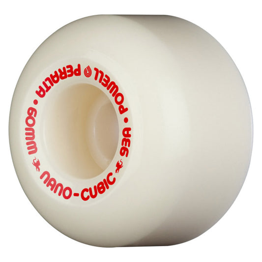 Powell Peralta Nano-Cubic 93A - Asymmetrical Shape - Wide Ride Patch - Offset Bearing - 60mm x 38mm 93A Skateboard Wheels 4pk