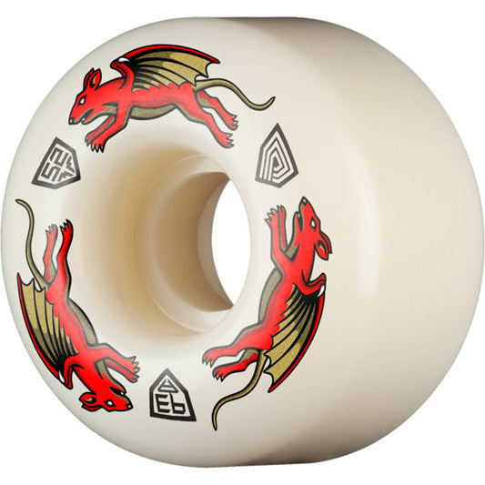 Powell Peralta Nano Rats Dragons 93A - AV4 Asymmetrical Shape - Medium Ride Patch - 52mm x 34mm 93A AV4 Skateboard Wheels 4pk