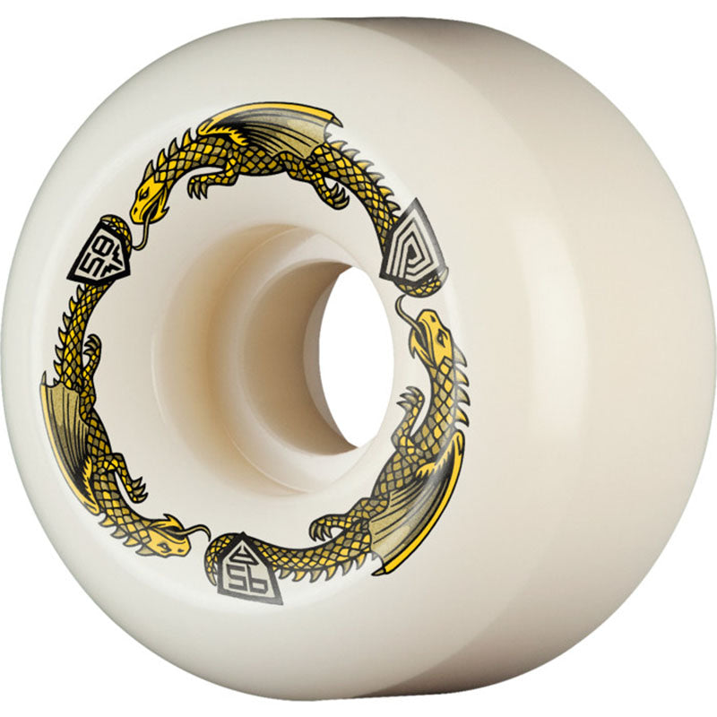 Powell Peralta Dragons 95A - Ratbone II Symmetrical Shape - Narrow Ride Patch - 58mm x 33mm 95A Ratbone II Skateboard Wheels 4pk