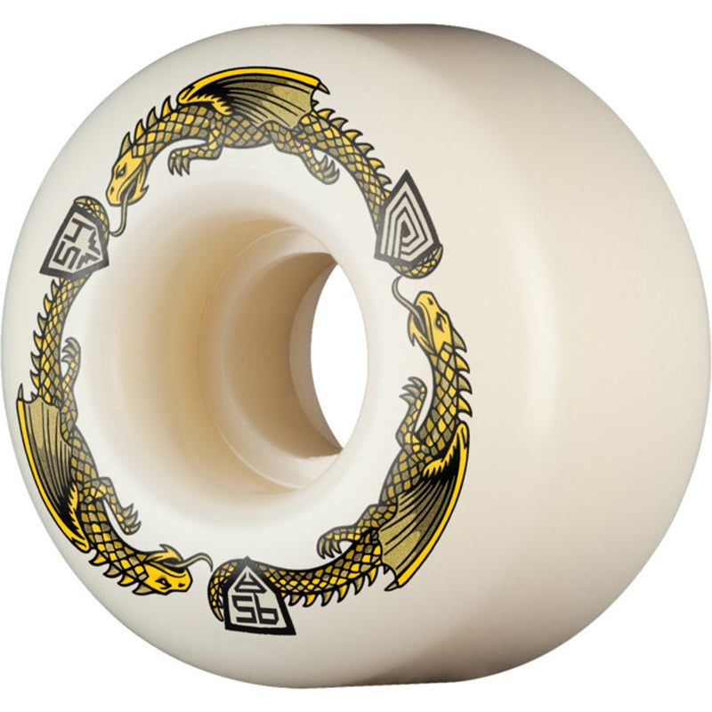 Powell Peralta Dragons 95A - V4 Symmetrical Shape - Medium Ride Patch - 54mm x 34mm 95A V4 Skateboard Wheels 4pk