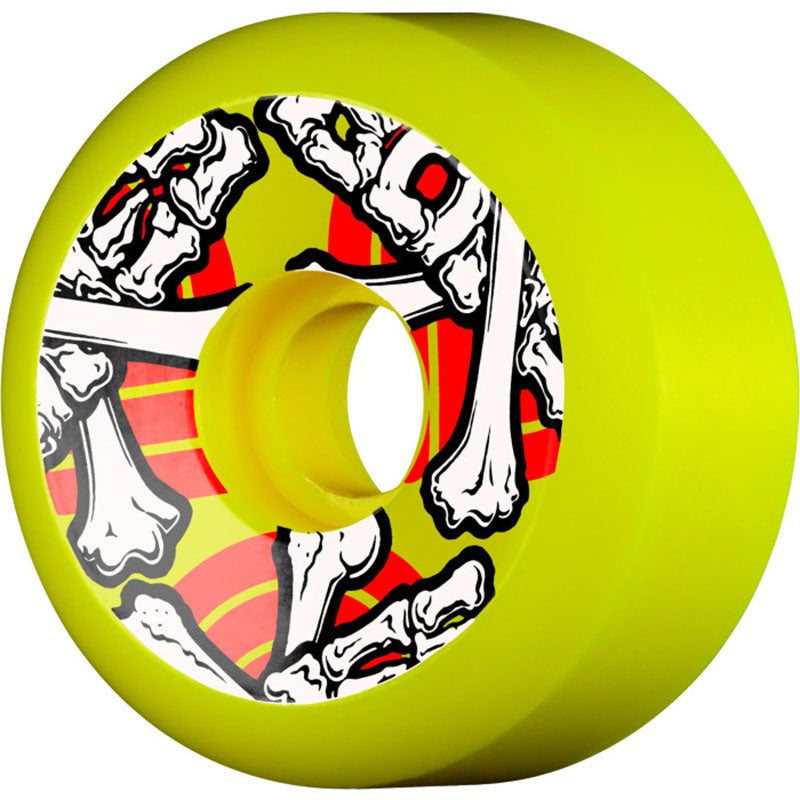 Powell Peralta 64mm 97a Cross Bones Yellow Skateboard Wheels(4 pack)