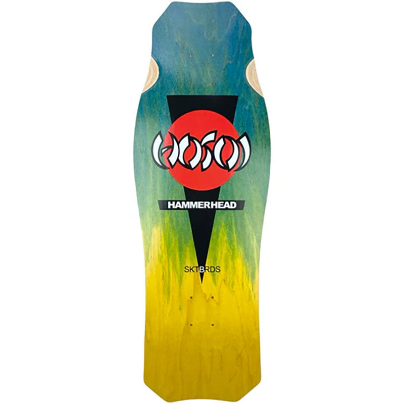 Hosoi O.G. Hammerhead Limited Two Tone Blue/Yellow Stain Deck– 10.5"x31"