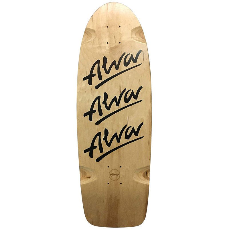 Alva 10" x 30" 1979 TRI - LOGO Pig Reissue BLACK Skateboard Deck