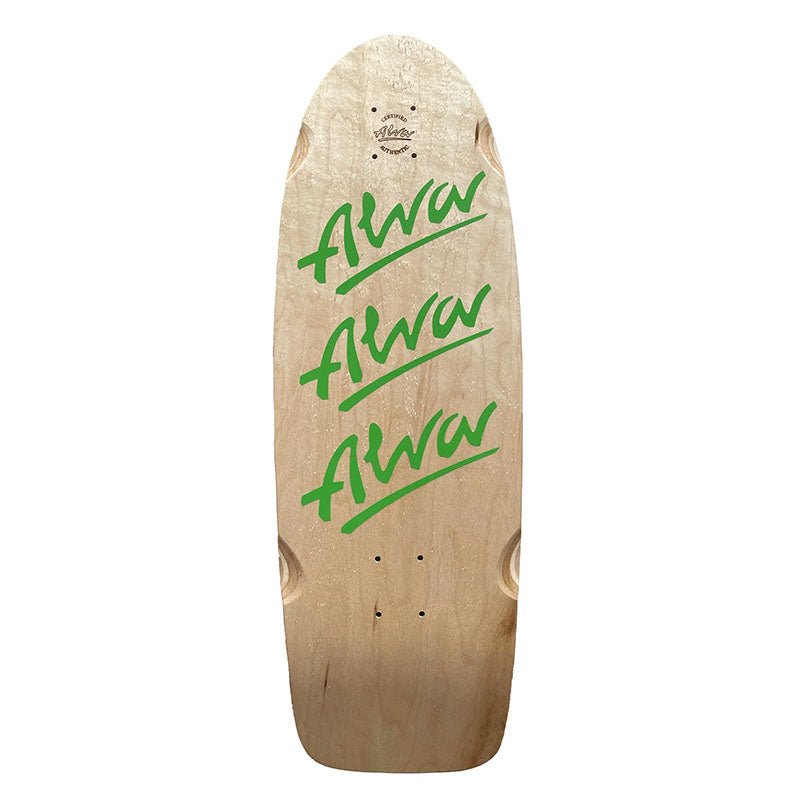 Alva 10" x 30" 1979 TRI - LOGO PIG REISSUE GREEN Skateboard Deck - 5150 Skate Shop