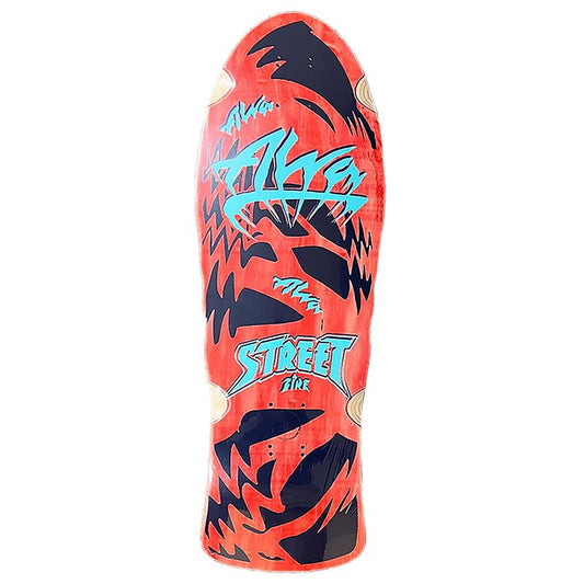 Alva 10.25" x 29.5" Street Fire Red Stain Re - Issue Skateboard Deck - 5150 Skate Shop