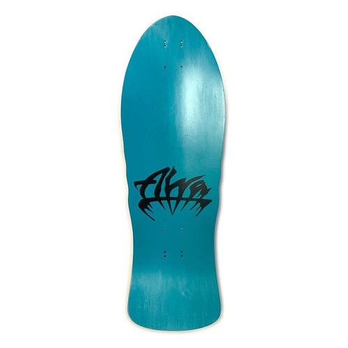 Alva 10.25" x 29.75" STREET FIRE Turquoise W/Orange. Pink Logo Skateboard Deck