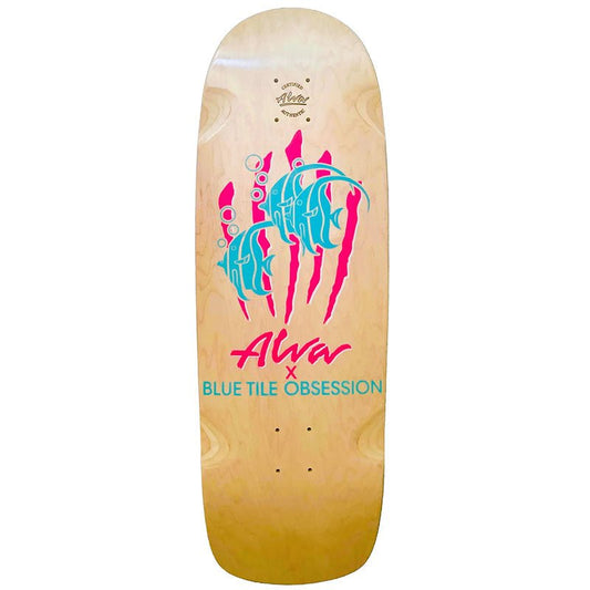 Alva 10.25" x 32" BLUE TILE OBSESSION PINK Skateboard Deck - 5150 Skate Shop