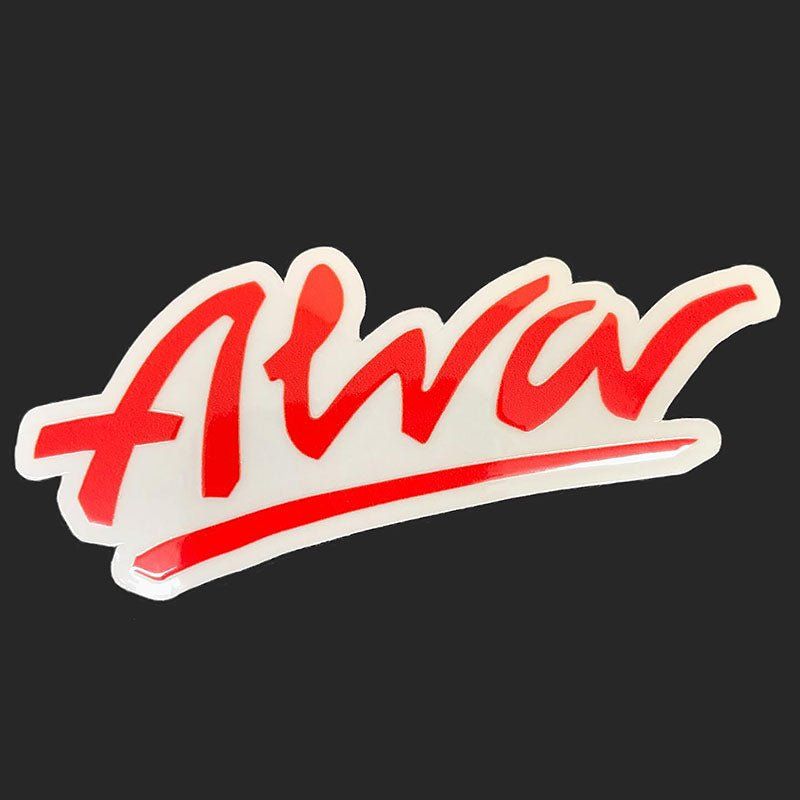 Alva 4.5" x 1-3/4" OG Logo Die-cut RED Sticker 5150 Skate Shop