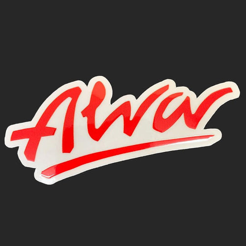 Alva 4.5" x 1 - 3/4" OG Logo Die - cut RED Sticker - 5150 Skate Shop