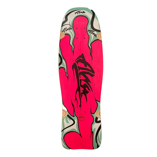 Alva 9.75" x 31.5" Modern Agression Fish PINK Skateboard Deck - 5150 Skate Shop