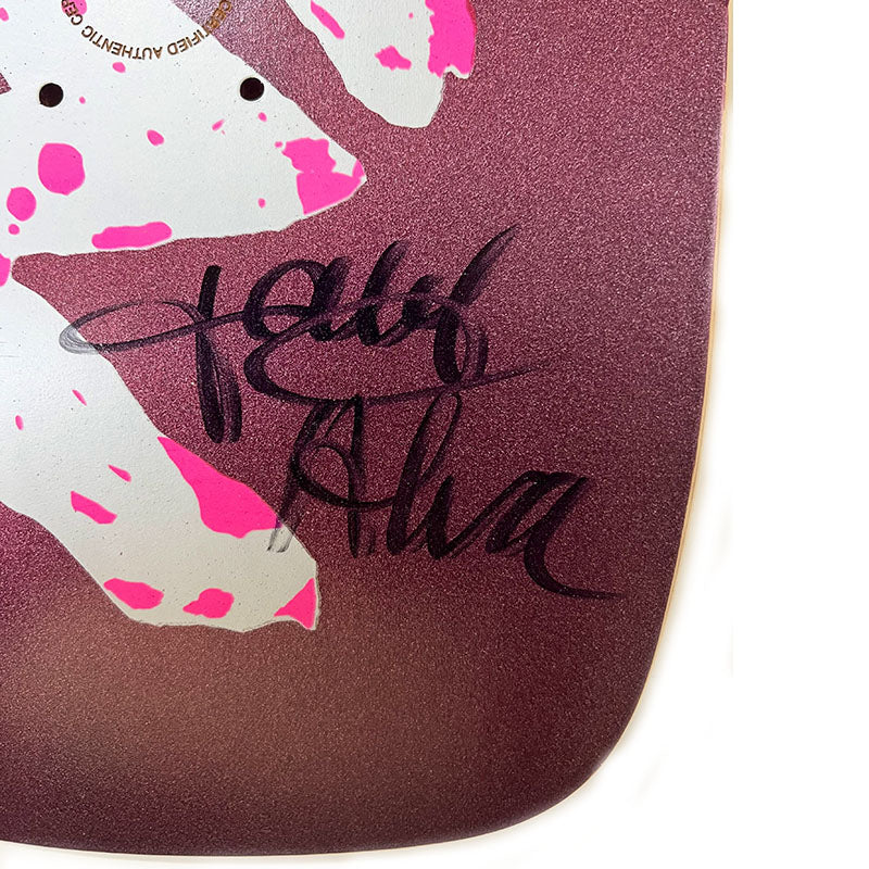 ALVA 10.5" x 30.5" OG Logo 1 of 1 Singed By Tony Alva Splatter Skateboard Deck