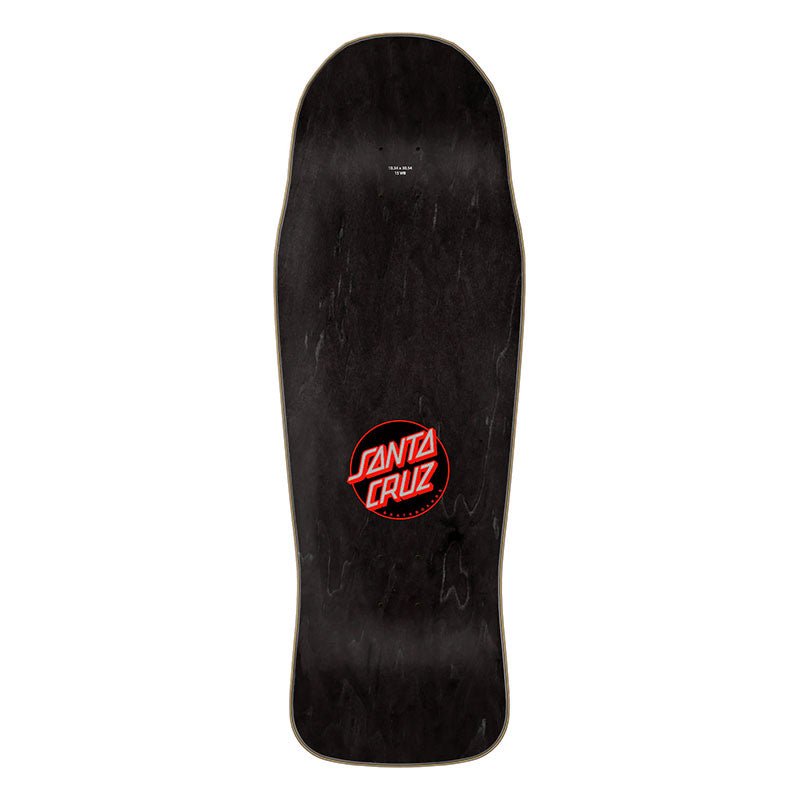 (August 2025 Release) Santa Cruz 10.34" x 30.54" Winkowski Ghost Black Shaped Skateboard Deck