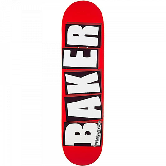 BAKER 8.5"x 32" BRAND LOGO RED/WHITE Skateboard Deck (Mellow Concave) 5150 Skate Shop