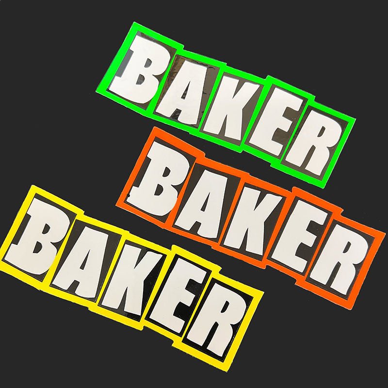 Baker Brand Logo 5" NEON Stickers 3pk - 5150 Skate Shop