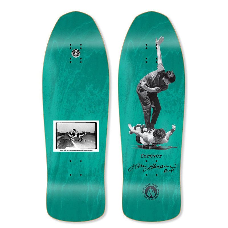 Black Label 10" JOHN AND JEFF FOREVER AQUA STAIN Shaped Skateboard Deck - 5150 Skate Shop