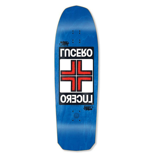 Black Label 10" LUCERO CROSS 2 SHAPED Blue Stain Skateboard Deck - 5150 Skate Shop