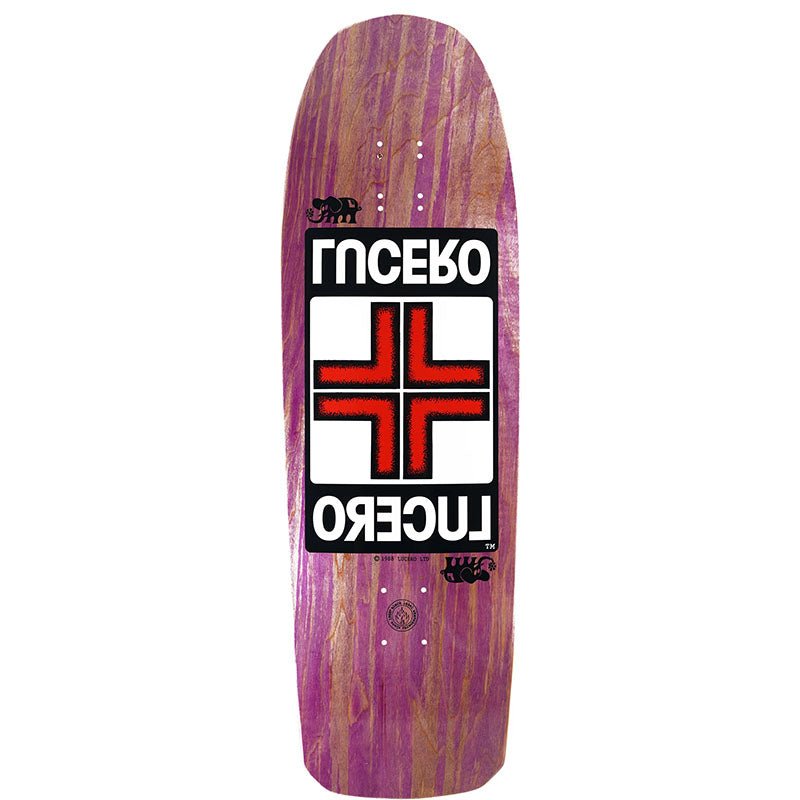 Black Label 10" LUCERO CROSS 2 SHAPED Purple Stain Skateboard Deck - 5150 Skate Shop