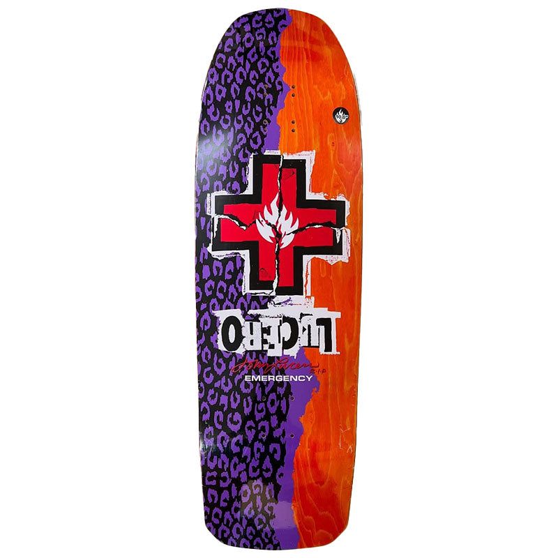 Black Label 10" x 32.875" John Lucero "RIPPED CROSS" Shaped Skateboard Deck 5150 Skate Shop