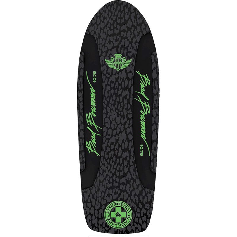 Black Label 10.75" x 30.75" BRAD BOWMAN BLACK BEAUTY BK/GREY/GRN Skateboard Deck-5150 Skate Shop