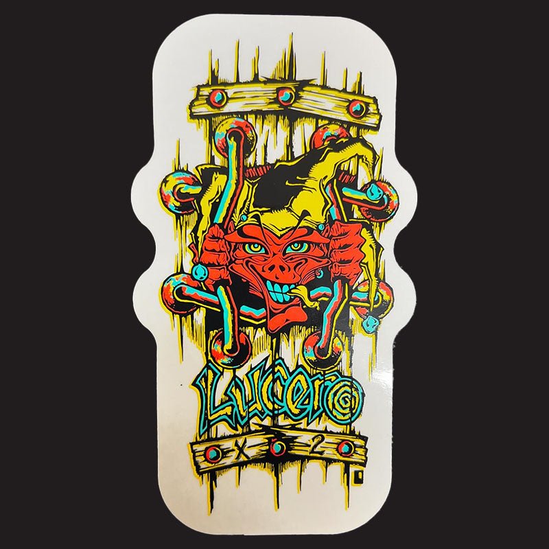 Black Label 5 - 1/4" x 3" LUCERO OG BENT BARS Sticker - 5150 Skate Shop