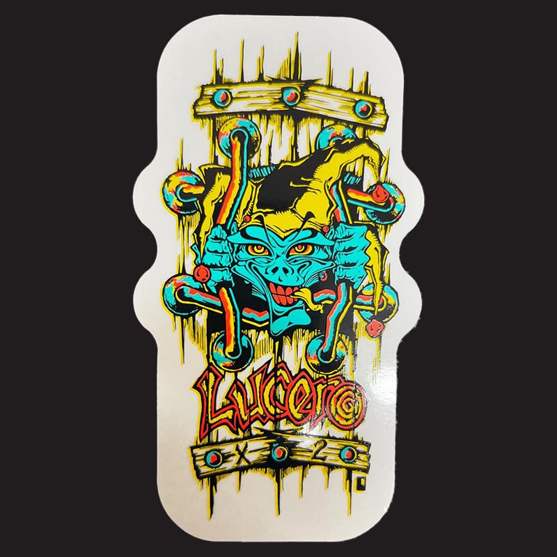 Black Label 5 - 1/4" x 3" LUCERO OG BENT BARS Sticker - 5150 Skate Shop