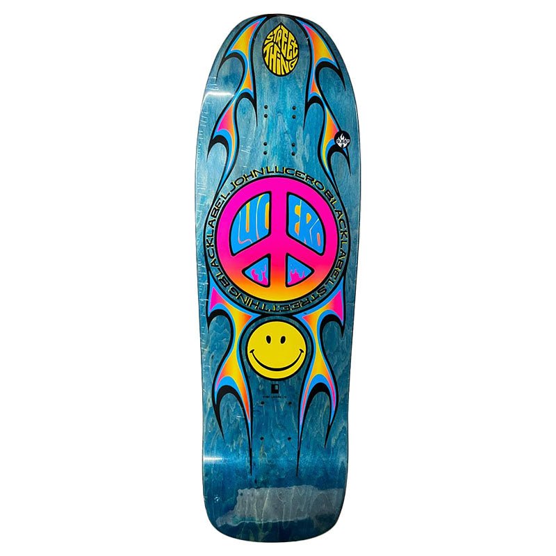 Black Label 9.88" LUCERO STREET THING SHAPED Blue Stain Skateboard Deck - 5150 Skate Shop