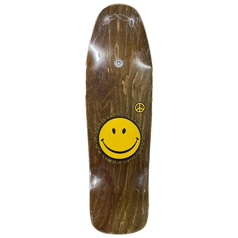 Black Label 9.88" LUCERO STREET THING SHAPED Orange Stain Skateboard Deck - 5150 Skate Shop