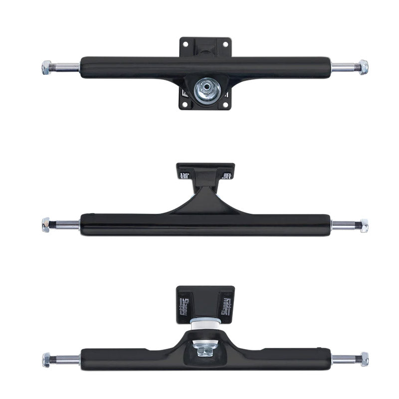 Slappy 13.0" ST1 Classic Hollow Matte Black Skateboard Trucks 2pk