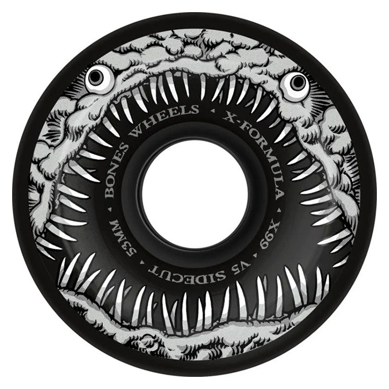 Bones 53mm 99a X - Formula Dark Waters V5 Sidecut Black Skateboard Wheels 4pk - 5150 Skate Shop
