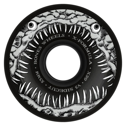 Bones 53mm 99a X - Formula Dark Waters V5 Sidecut Black Skateboard Wheels 4pk - 5150 Skate Shop