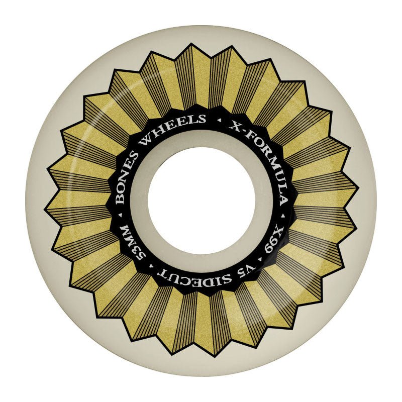 BONES WHEELS X - Formula 53mm 99A XF SIDECUT V5 X - FORMULA Skateboard Wheels 4pk (ON THE WAY)