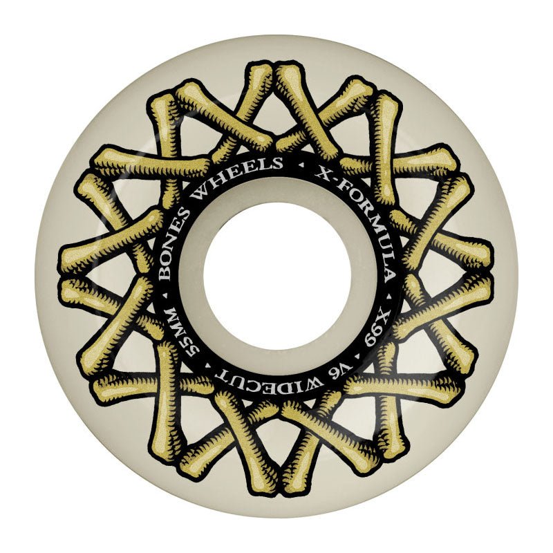 BONES WHEELS X - Formula 55mm 99A XF WIDECUT V6 X - FORMULA Skateboard Wheels 4pk (ON THE WAY)