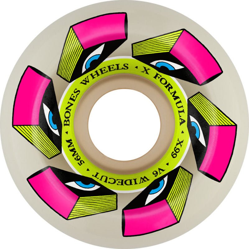 Bones Wheels X - Formula Look Book 56 V6 Wide - Cut 99A Skateboard Wheels 4pk - 5150 Skate Shop