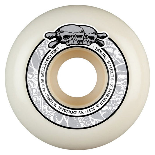 BONES WHEELS X-Formula Skateboard Wheels Double Wides V8 54mm X97 4PK White 5150 Skate Shop