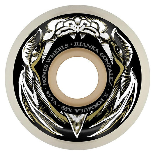 Bones X-Formula Jhanka Night Flight Side Cut V5 99A 54mm Skateboard Wheels 4pk 5150 Skate Shop