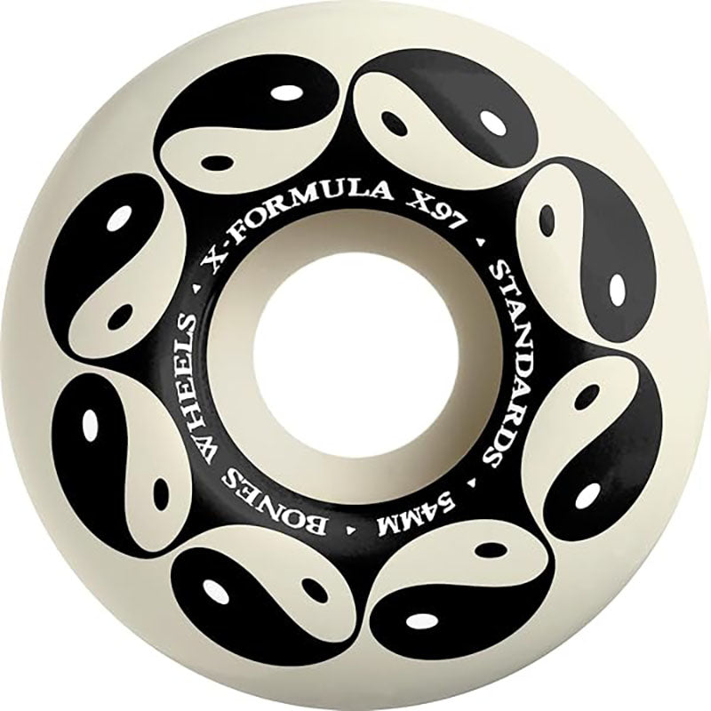 Bones Wheels X-Formula Yin Yang Skateboard Wheels 54mm, 97A, V1 Standard