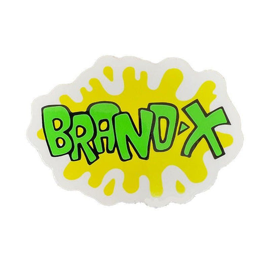 Brand-X-Toxic 3" x 2" Green/Yellow/White Sticker 5150 Skate Shop