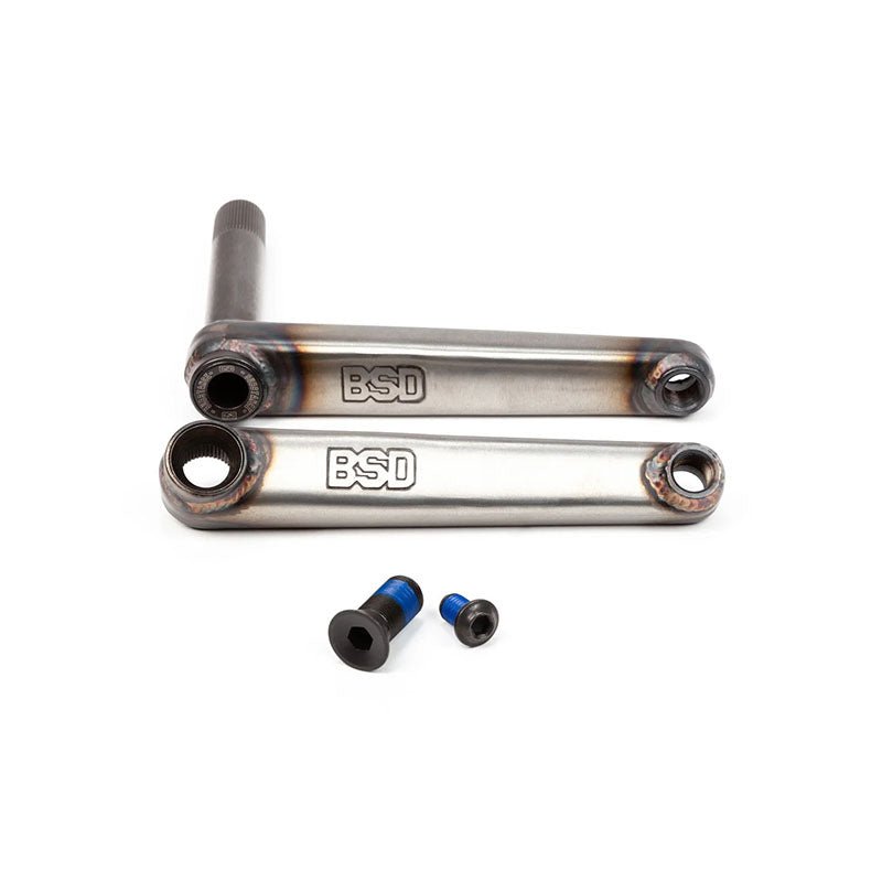 BSD BMX 175mm Substance Flat Raw Bicycle Cranks - 5150 Skate Shop