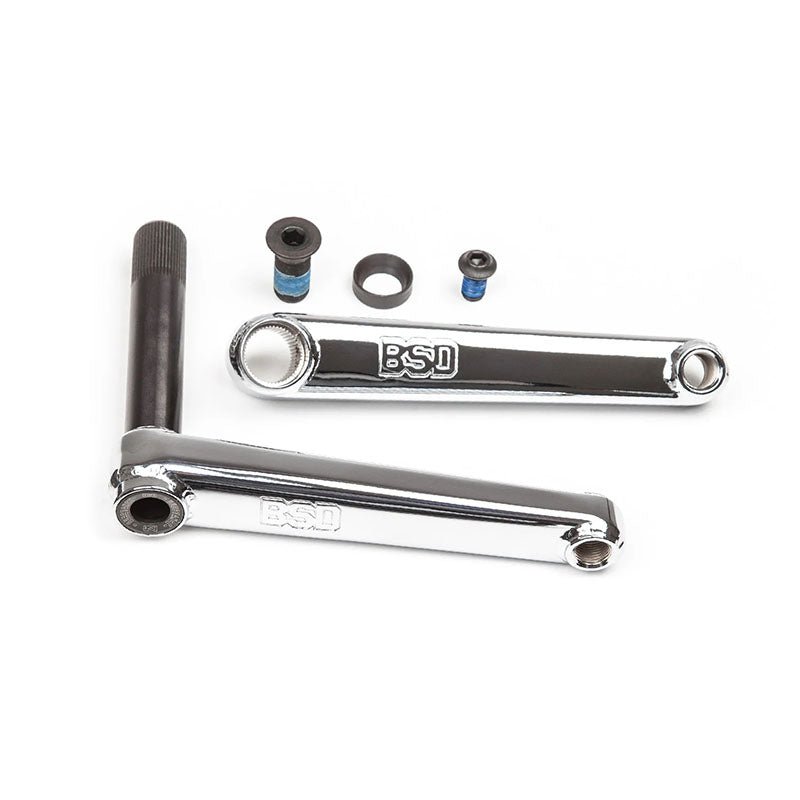 BSD BMX Substance Cranks 170mm Chrome Bicycle Cranks