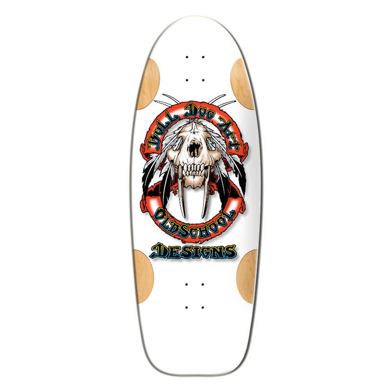 Bull Dog Designs Sabertooth WHITE FORMICA 33"x 11.875"x WB 18.5" Skateboard Deck (PRE - ORDER) - 5150 Skate Shop