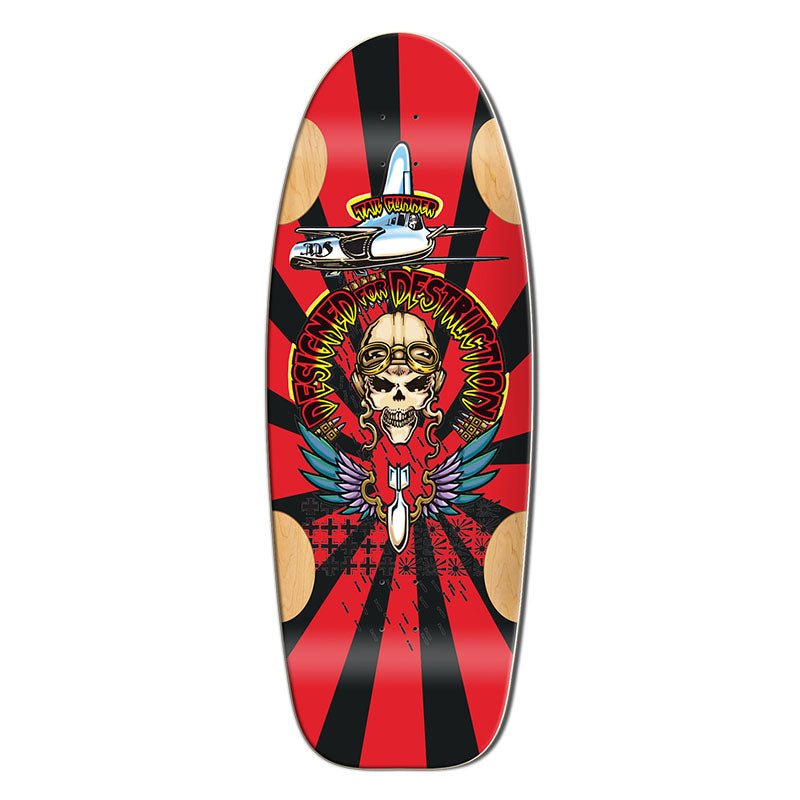 Bull Dog Designs Tail Gunner BLACK FORMICA 33"x 11.875"x WB 18.5" Skateboard Deck (PRE - ORDER) - 5150 Skate Shop