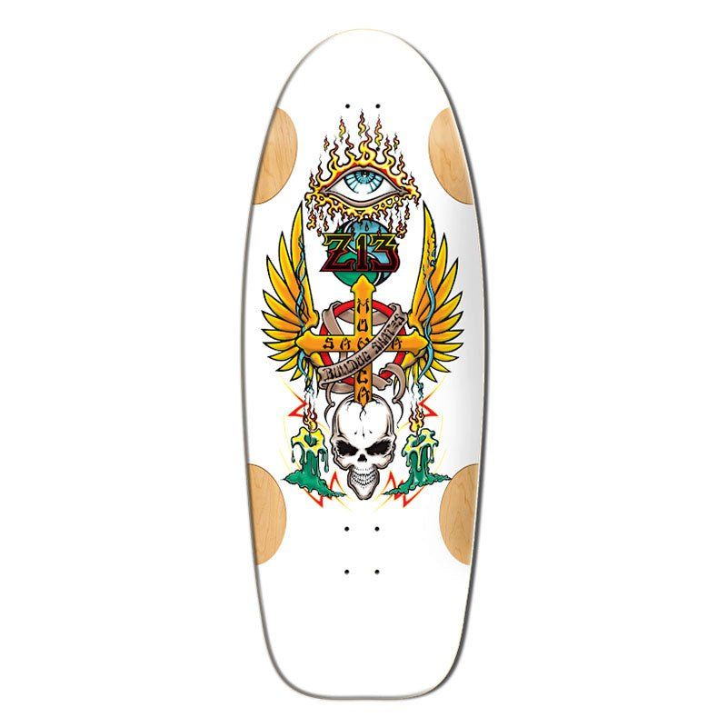 Bull Dog Designs Z-13 WHITE FORMICA 33"x 11.875"x WB 18.5" Skateboard Deck 5150 Skate Shop