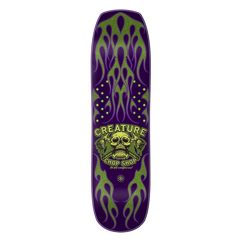 Creature 8.50" x 32.05" Chop Shop Flame Skateboard Deck 5150 Skate Shop