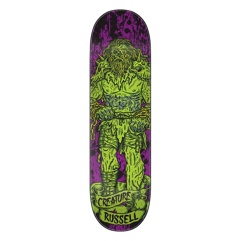 Creature 8.75" x 32.15" Russell Vikings of Hesh Law XX Pro Skateboard Deck