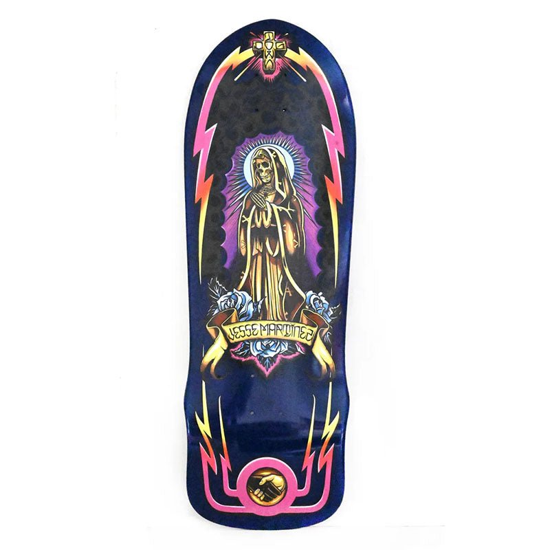 Dogtown 10" x 30.25" Jesse Martinez Guadalupe Handshake 1987 Royal Blue Skateboard Deck